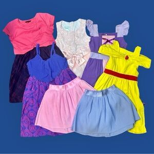 Little Girls M Medium 7 8 Clothing Lot Dresses Skirts Skorts Formal Casual
